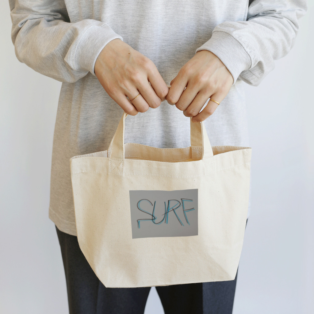 SURF810のSURF 文字(青影) Lunch Tote Bag