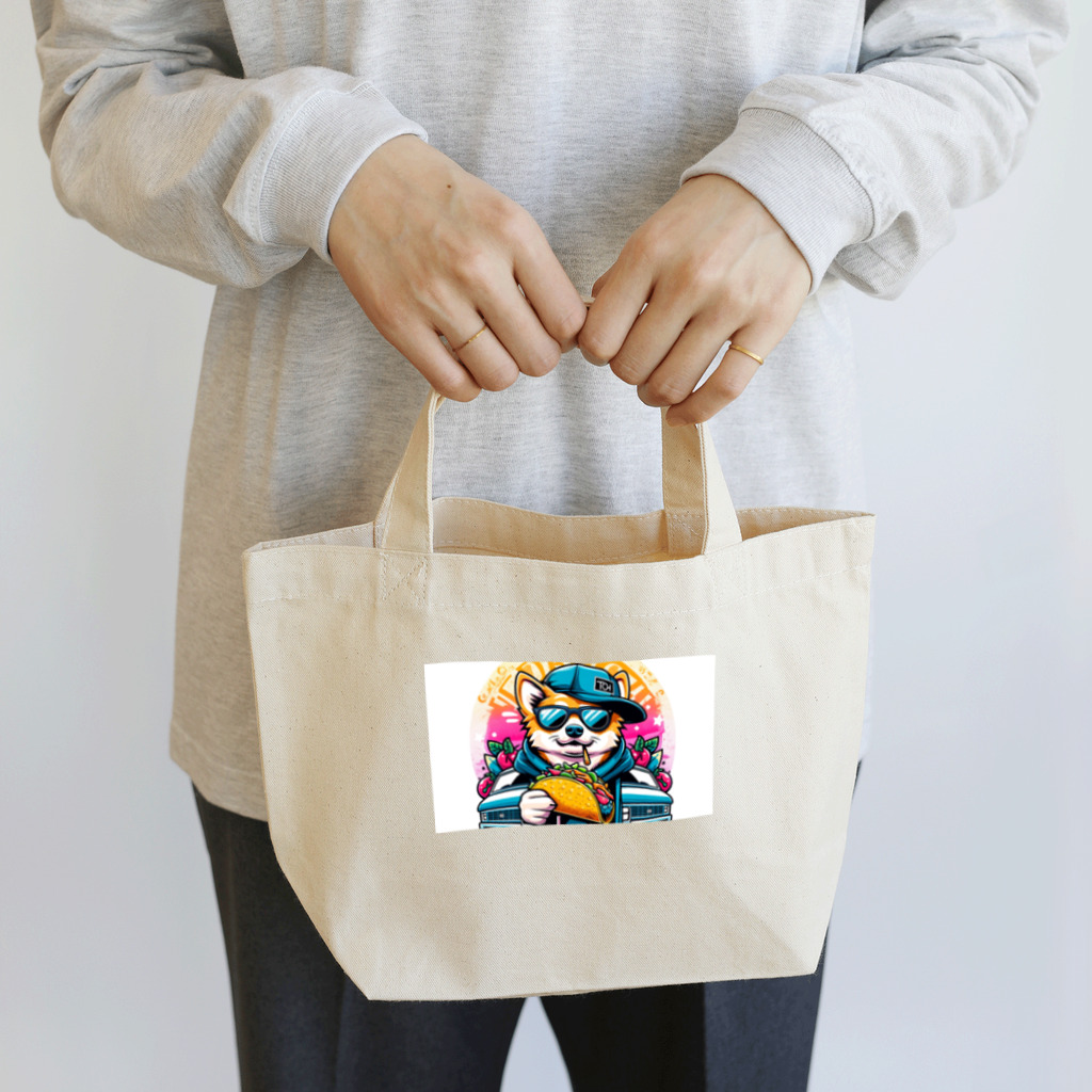 Gokuuchan's Cute Creationsのゴクウちゃんとタコス　time Lunch Tote Bag