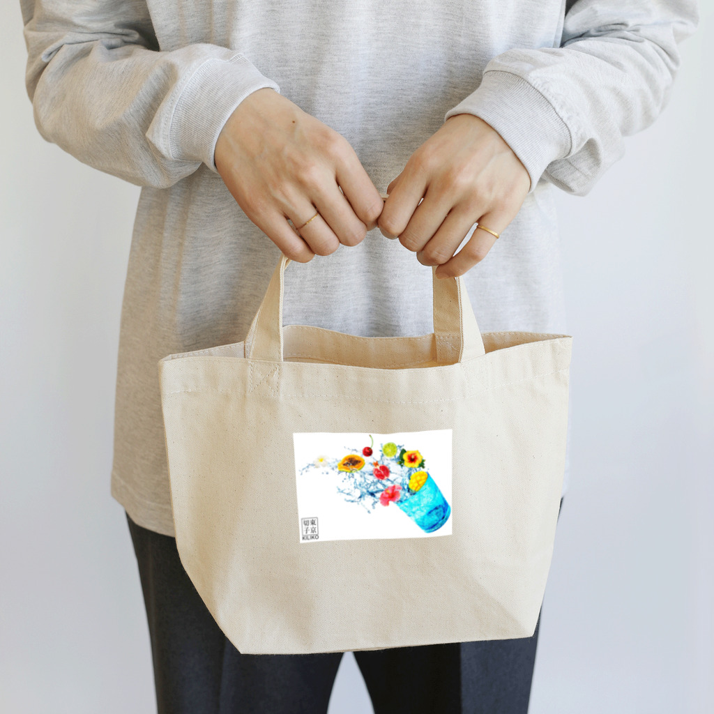 KILIKOStudiosの琉球ガラス　青 Lunch Tote Bag