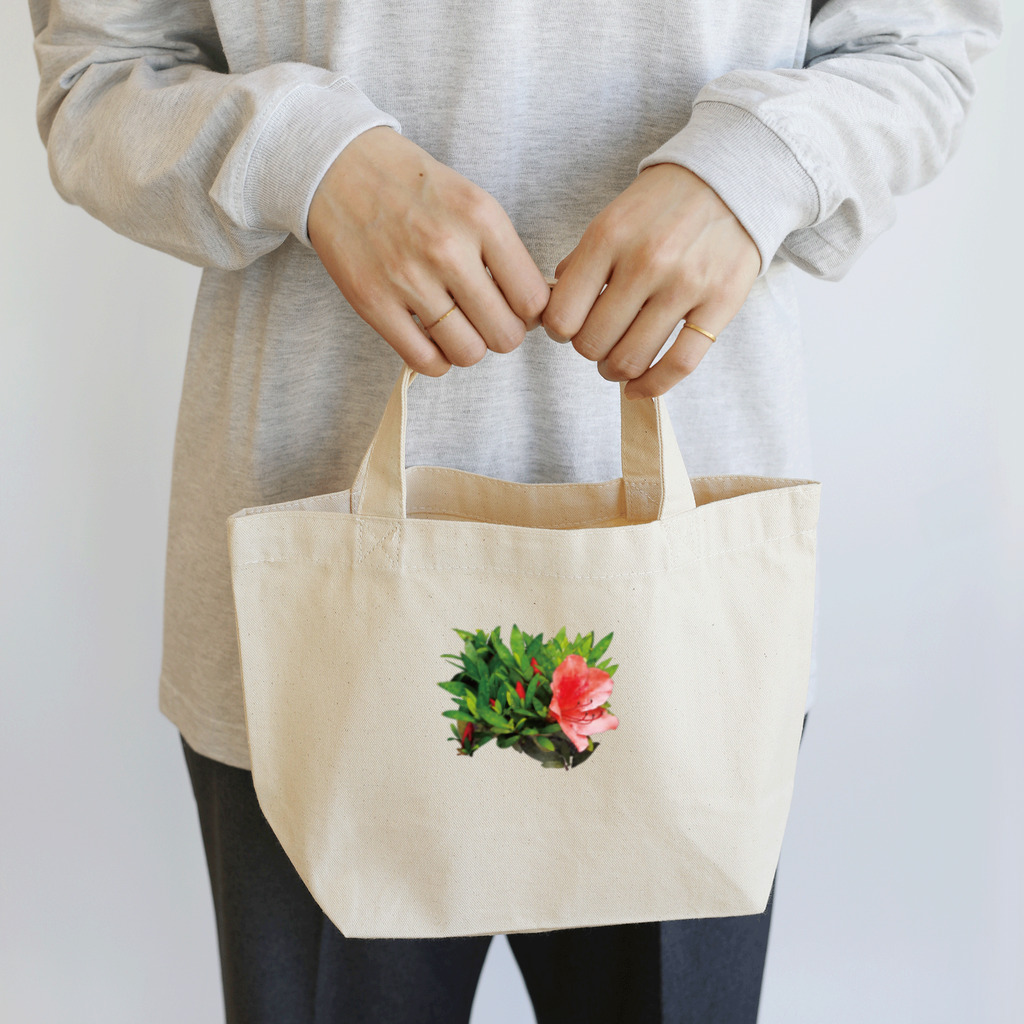 植物の絵師「洋子」の店のビビッドな「サツキ」の花 Lunch Tote Bag