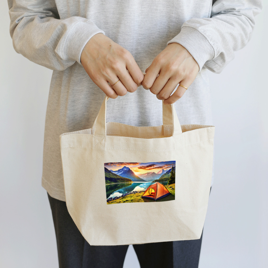 Kz_25@アウトドアーのキャンプファッション -Sunrise- Lunch Tote Bag