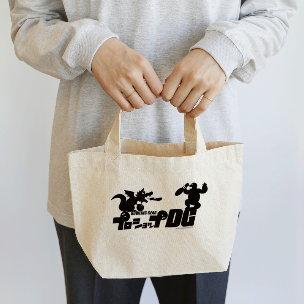 【ボウリング】プロショップDGのモノクロ プロショップDG Lunch Tote Bag
