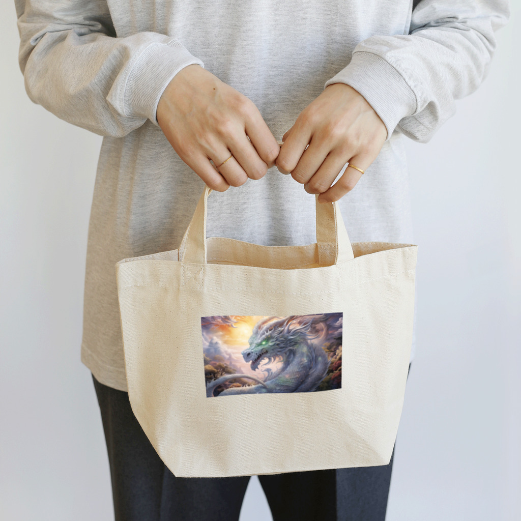 フォアネイル開運ショップの銀龍の洞察 Lunch Tote Bag