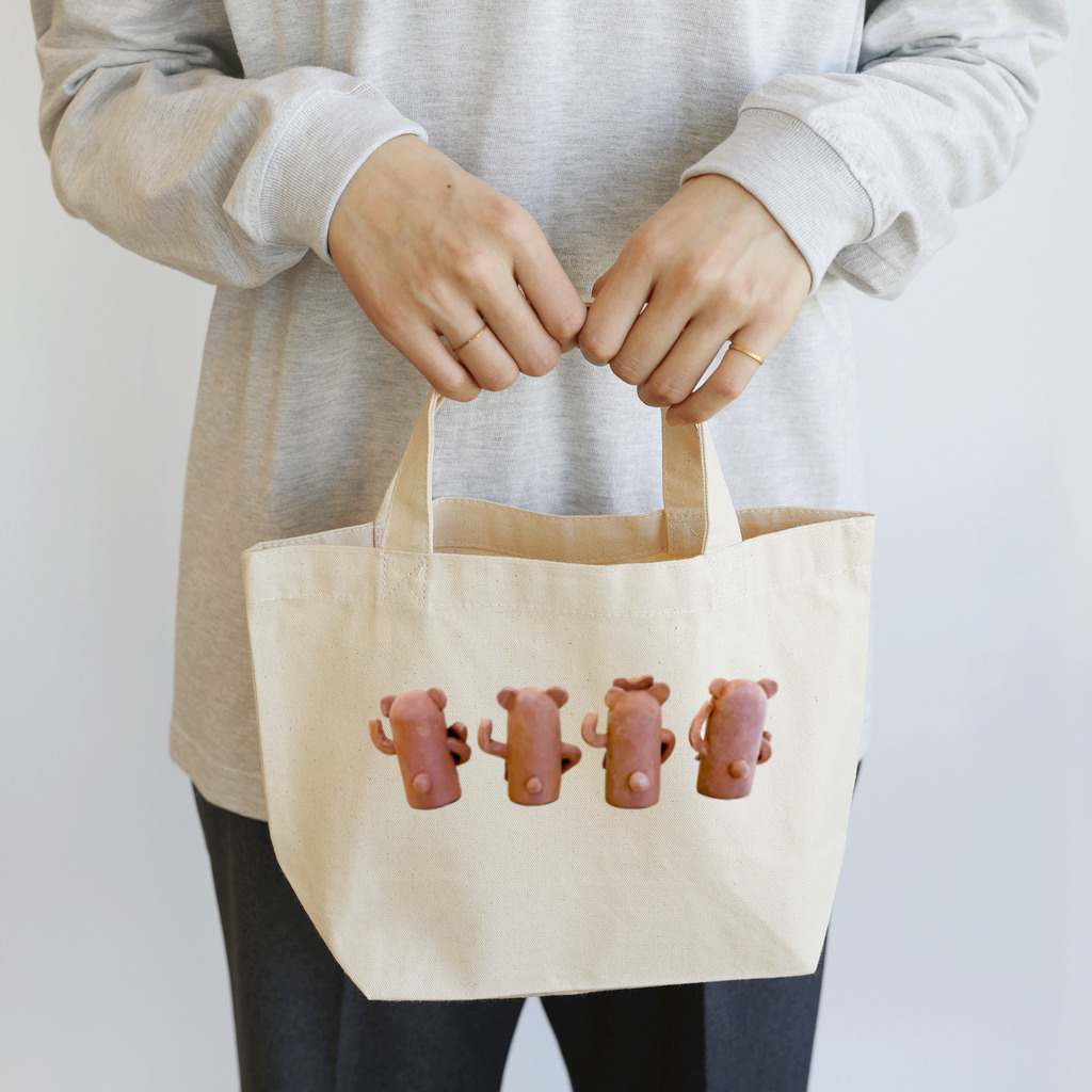 atelier_lapislazuliのくまはにわ4（うしろ） Lunch Tote Bag