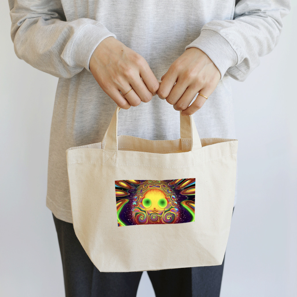 でおきしりぼ子の実験室の達磨太子(AI -Aided Design)〜10/16 Lunch Tote Bag