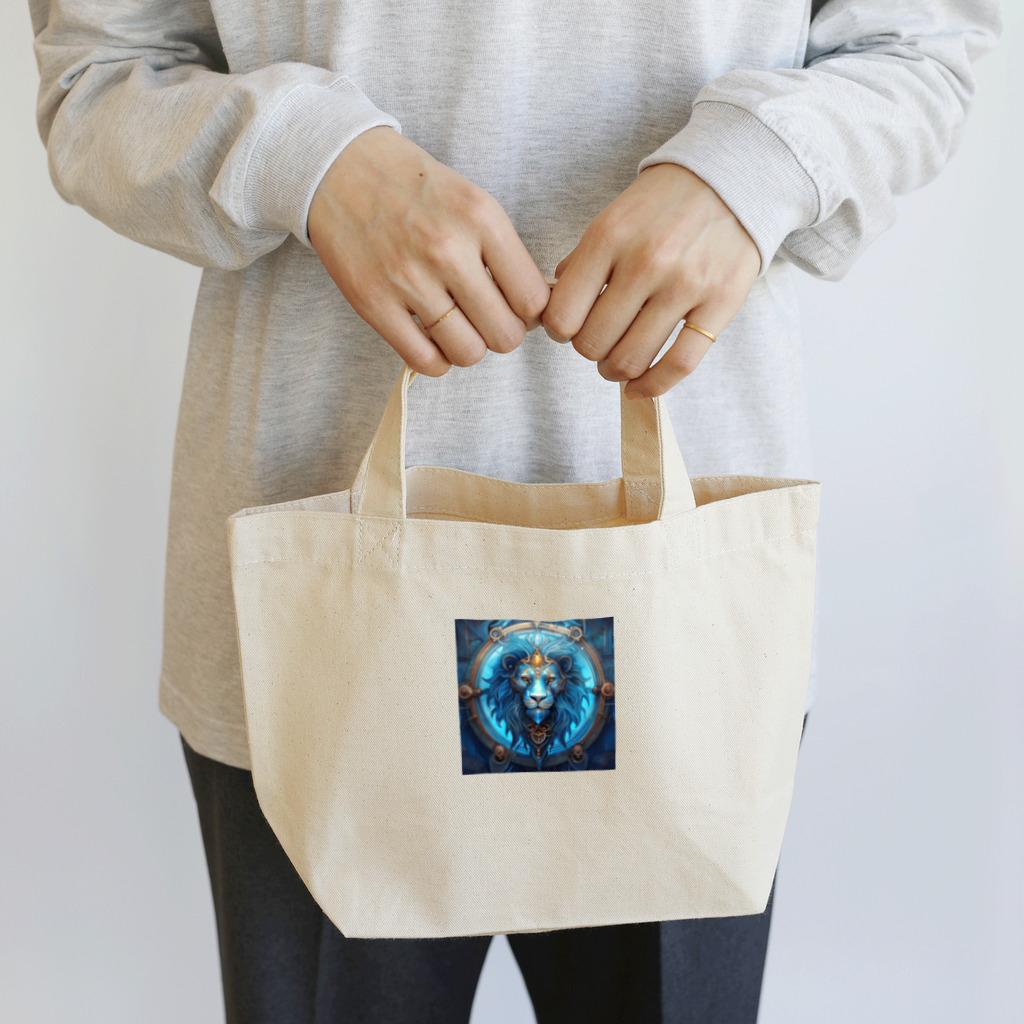 タカヤマ・サイトの青獅子の紋章・プライド　未来への勇気 Lunch Tote Bag