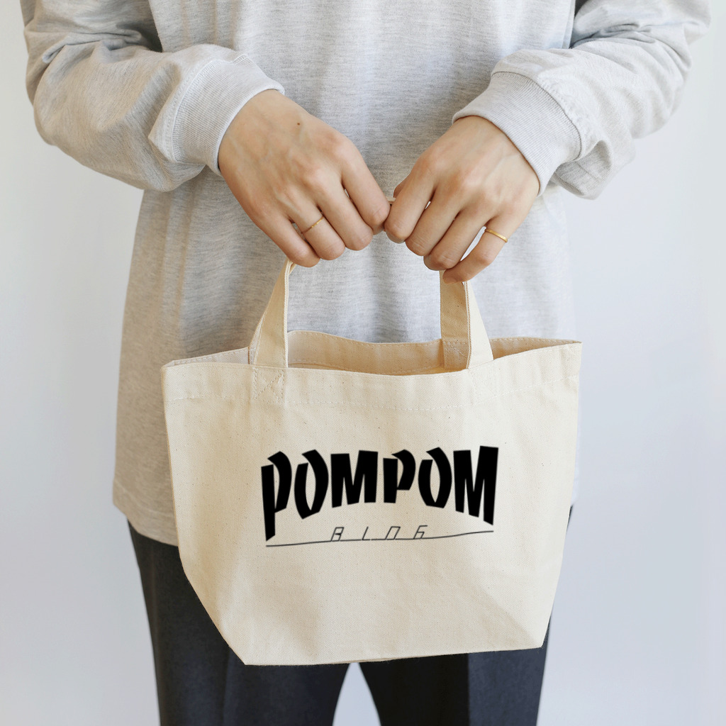mf@PomPomBlogのThrasher Pom Pom Blog Logo（black） Lunch Tote Bag