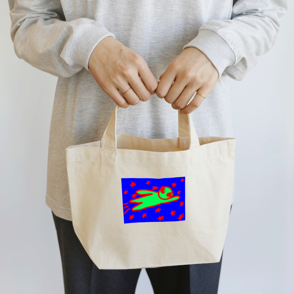 ヒル飼いのこでぶの宇宙人、空を飛ぶ Lunch Tote Bag