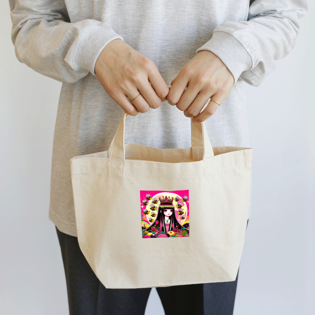 トトベス(T∴B∴M∴)🕊️の🐝ピンクムーンとミツバチと〈III女帝〉👸🏻 Lunch Tote Bag