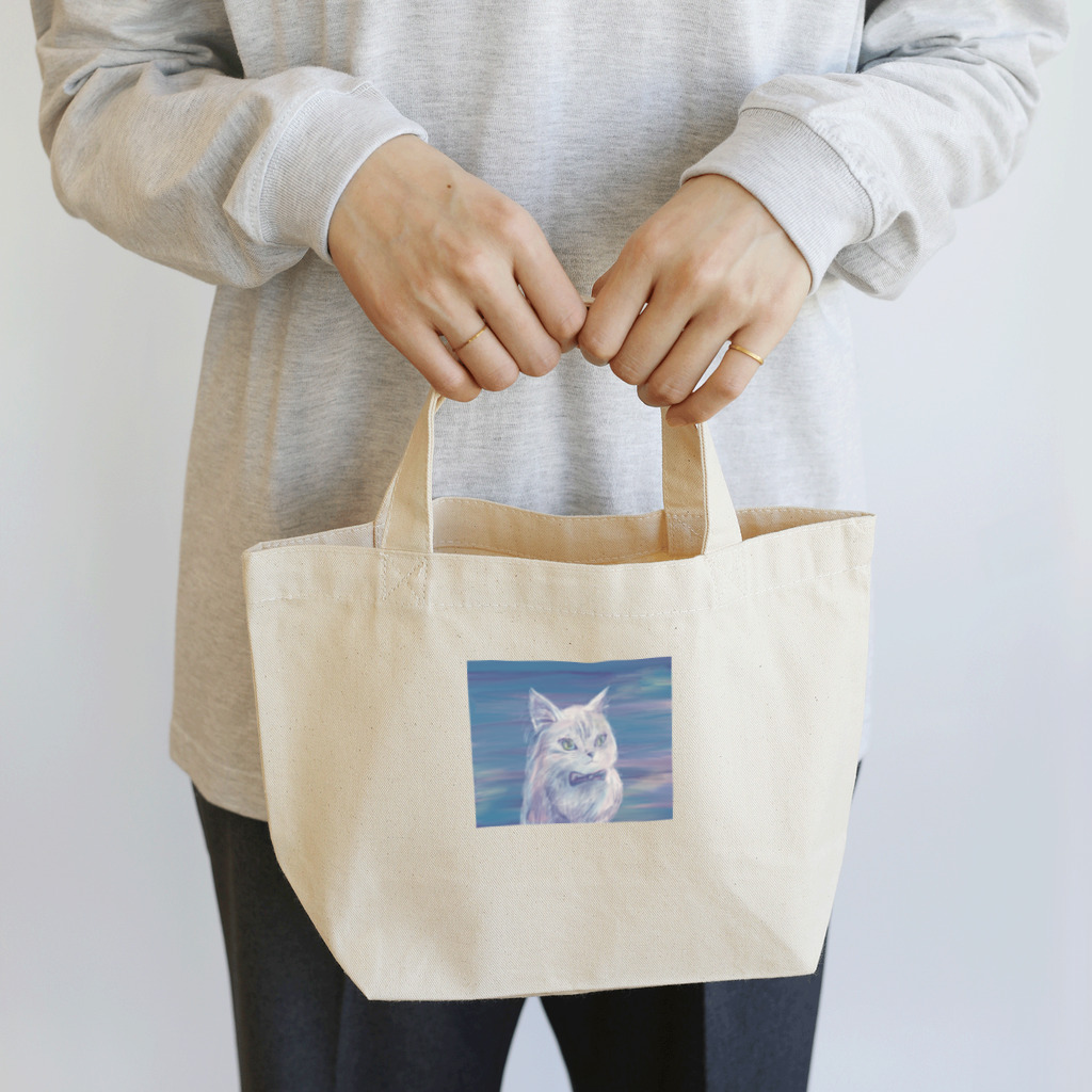 猫のきぬくんのお店のシロネコ Lunch Tote Bag