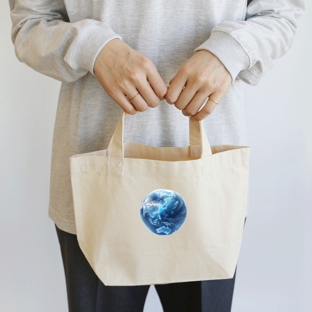 Ryoukaの地球_ガラス玉 Lunch Tote Bag