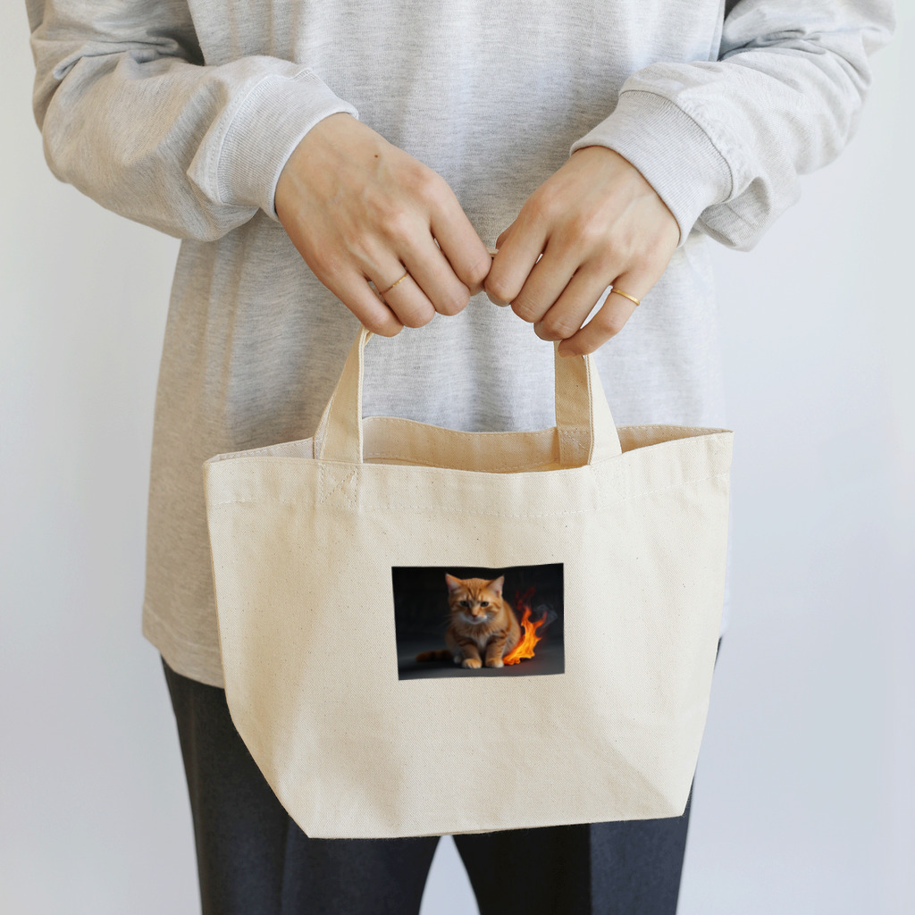 AItamの炎の守護者「炎タイプの猫」 Lunch Tote Bag