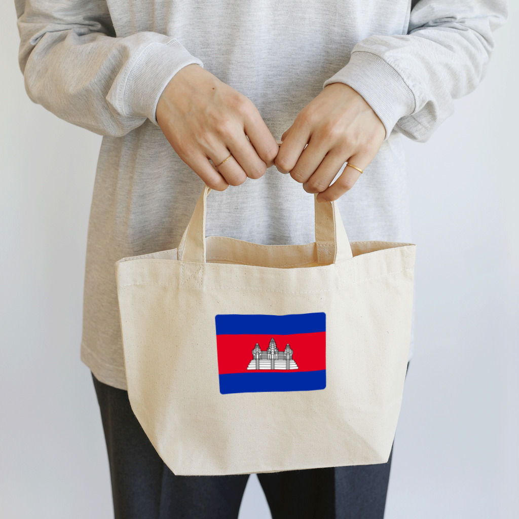 お絵かき屋さんのカンボジアの国旗 Lunch Tote Bag