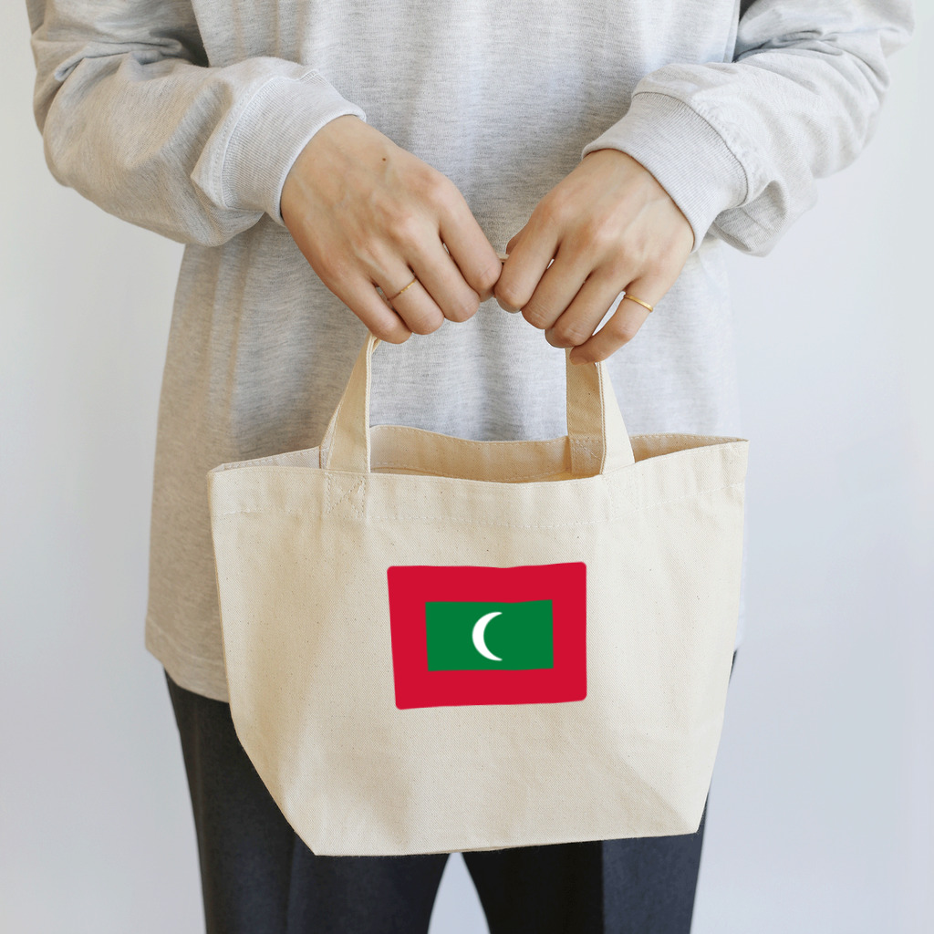 お絵かき屋さんのモルディブの国旗 ランチトートバッグ