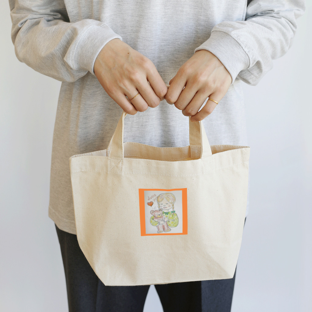 ショップAyanakko🧸のわたしのくまさん Lunch Tote Bag