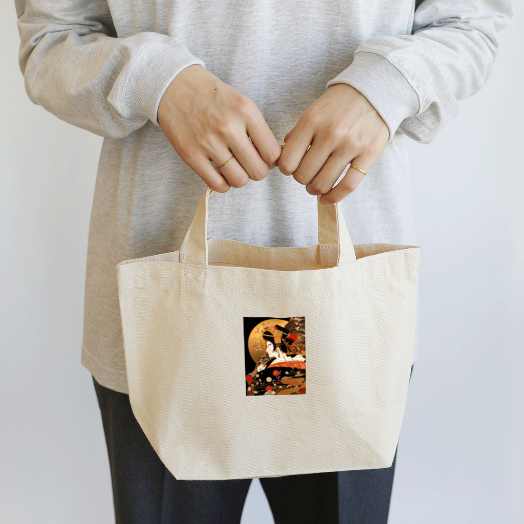 AQUAMETAVERSEの聖徳太子絵伝金蒔絵　Tomoe bb 2712 Lunch Tote Bag