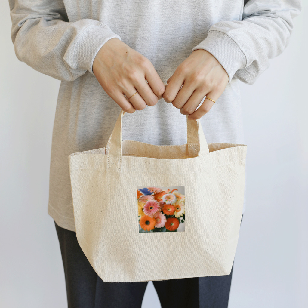 decnaの色鮮やかなガーベラのアイテム Lunch Tote Bag