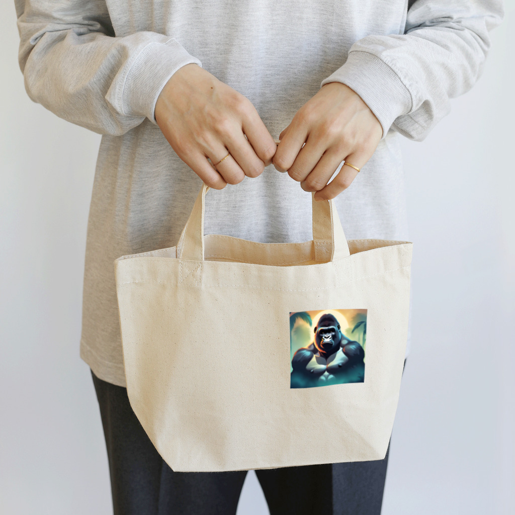 福きたるの都会に光る。イケメンゴリラ Lunch Tote Bag