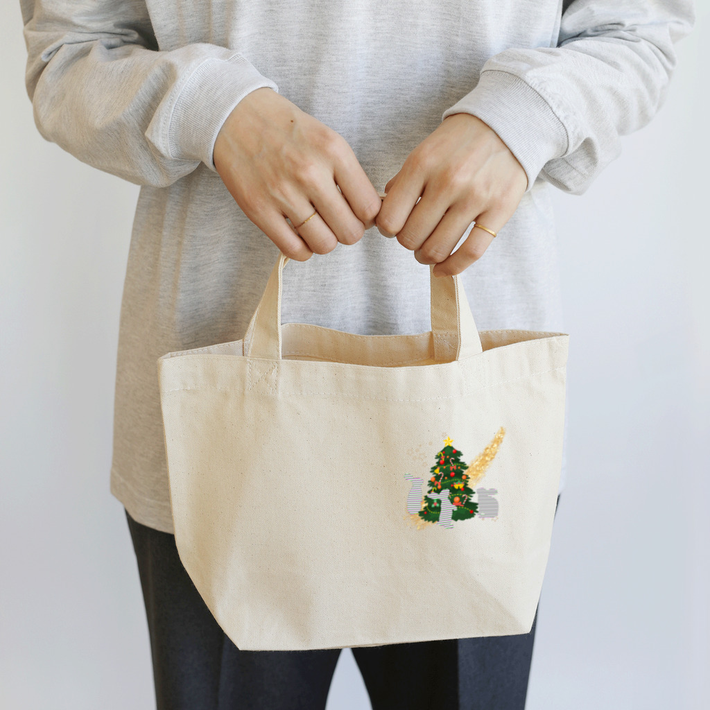 Rabbitflowerのうさのクリスマス Lunch Tote Bag