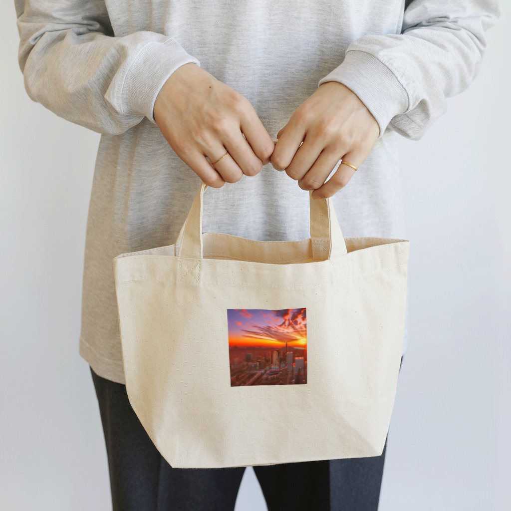 Rパンダ屋の「都会風景」グッズ Lunch Tote Bag