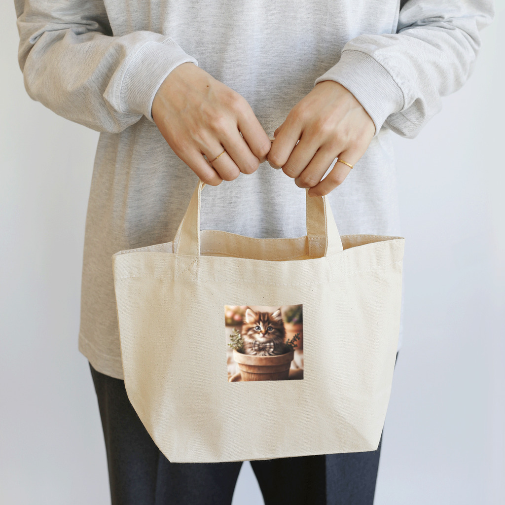 yuo1040yamato Soraの初めて作りました 猫さん Lunch Tote Bag