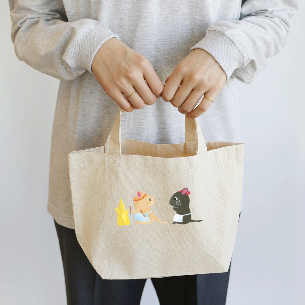 まるいのチュウとししょうグッズ Lunch Tote Bag