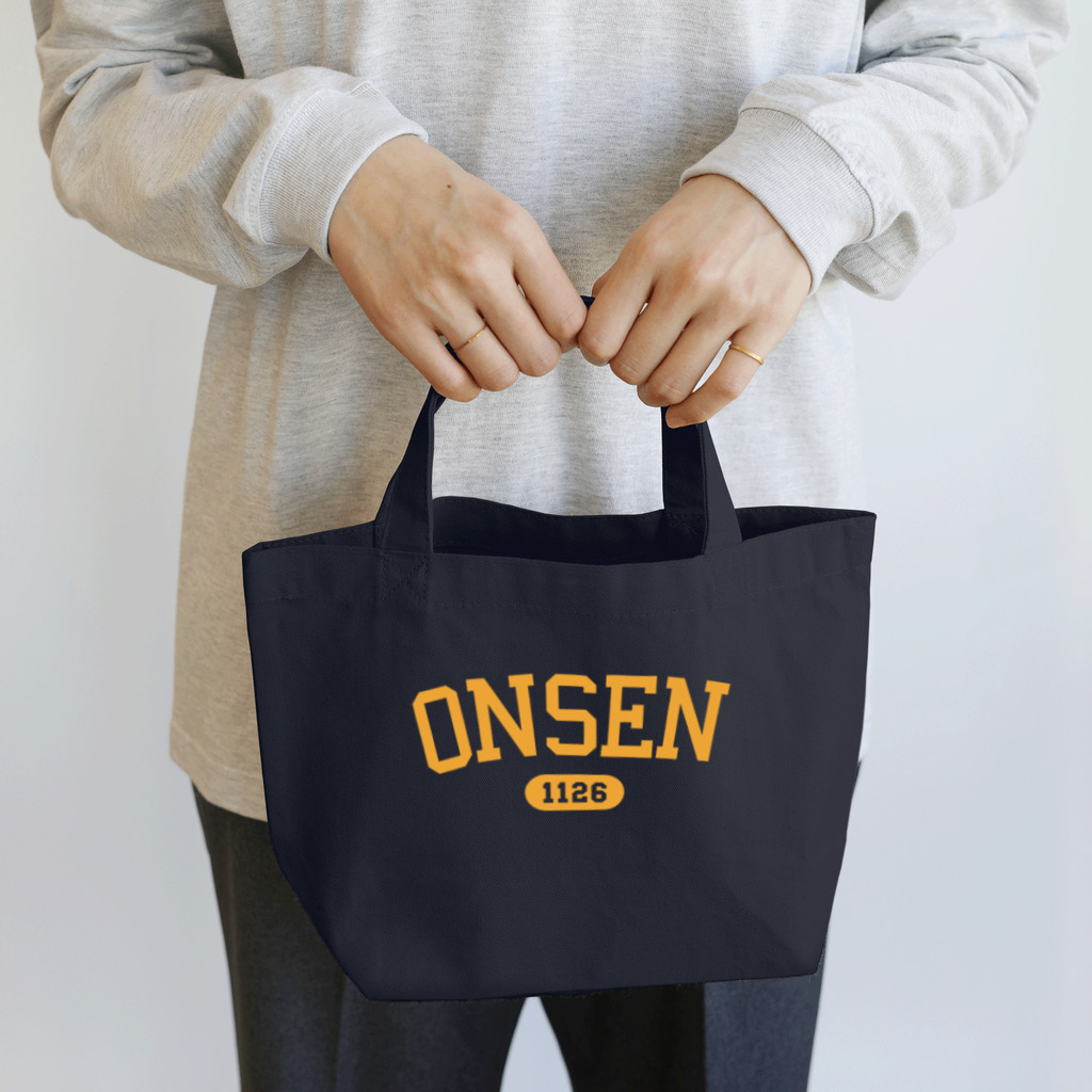 温泉グッズ@ブーさんとキリンの生活のONSEN 1126 （イエロー） Lunch Tote Bag