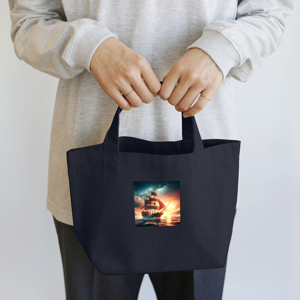 終わらない夢🌈の冒険船🚢✨ Lunch Tote Bag