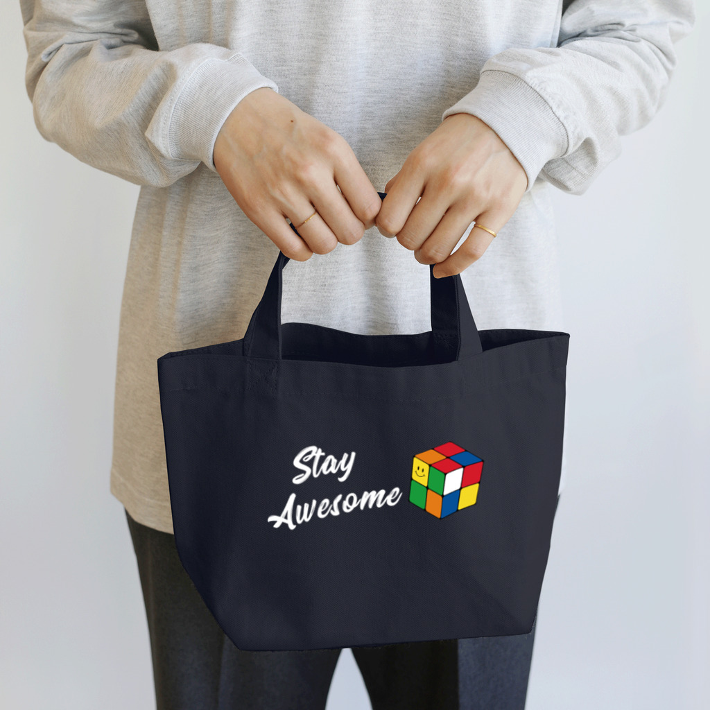 Best CUBEのStay Awesome ルービックキューブ ランチトートバッグ