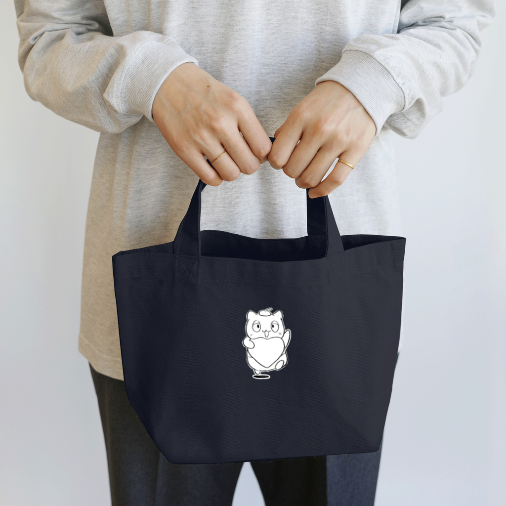 えびらっこのライフ補給猫さん白版付き Lunch Tote Bag