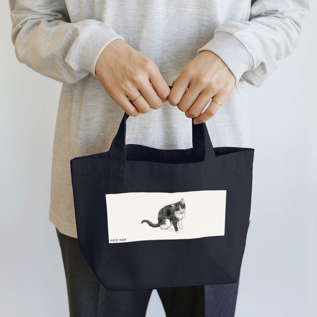 ネコノートショップ（neco-note shop）のバズ（保護猫シェルターQUEUE） Lunch Tote Bag