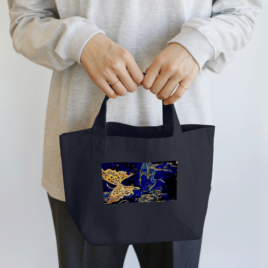 しばいぬ1大好き屋の夜空羽舞う黄金蝶グッズ Lunch Tote Bag