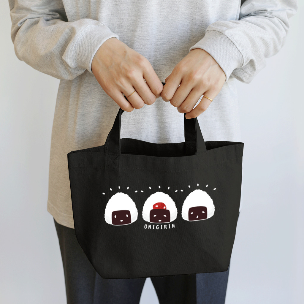 イラスト MONYAAT の🍙おにぎりのおにぎりんC　笑顔でハッピー🍙L Lunch Tote Bag