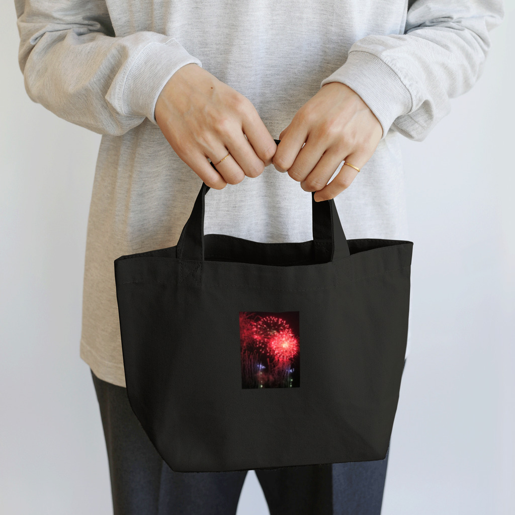 空屋　sorayakusakaの 201908171905003　赤の連発 Lunch Tote Bag