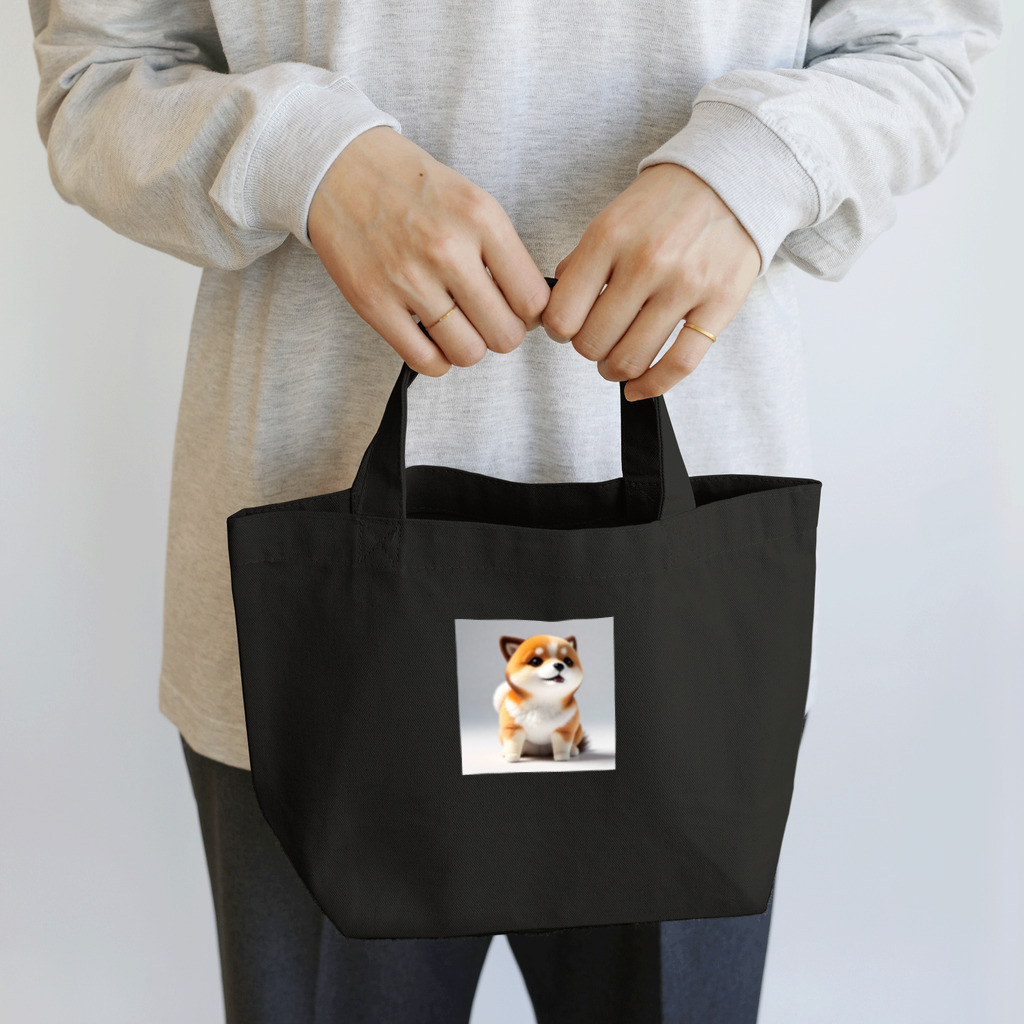 dcgnori／ワンコ画像の愛の使者、オムスビ顔の三角しばちゃん Lunch Tote Bag