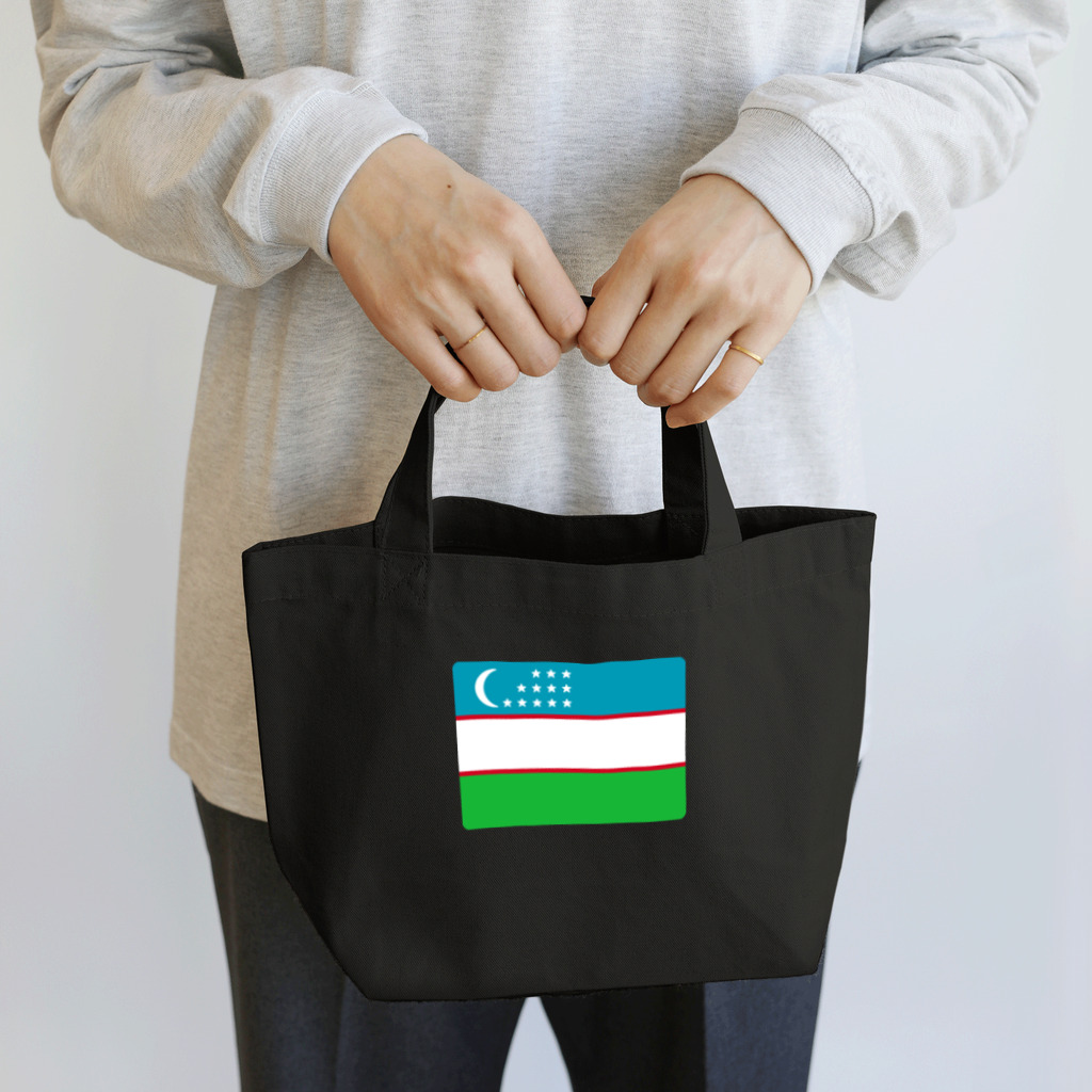 お絵かき屋さんのウズベキスタンの国旗 Lunch Tote Bag