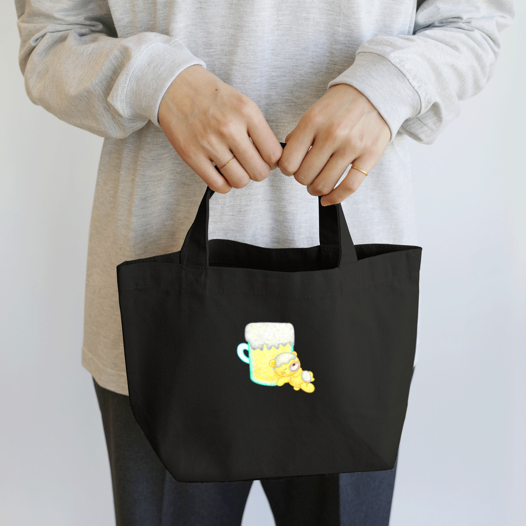 satoayaのアニマルカフェのドリンクマ　ビールクマ Lunch Tote Bag