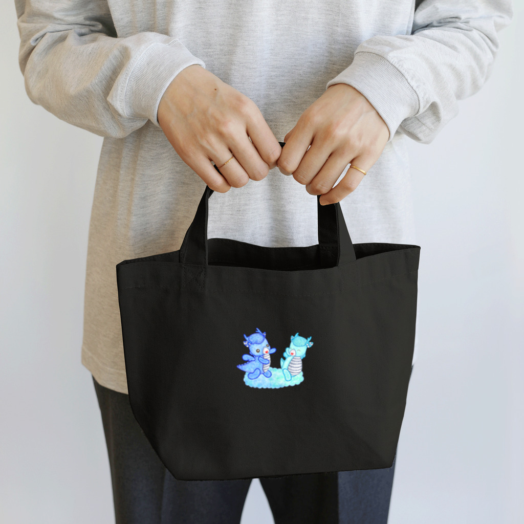 satoayaのアニマルカフェのキャンディードラゴン　青 Lunch Tote Bag