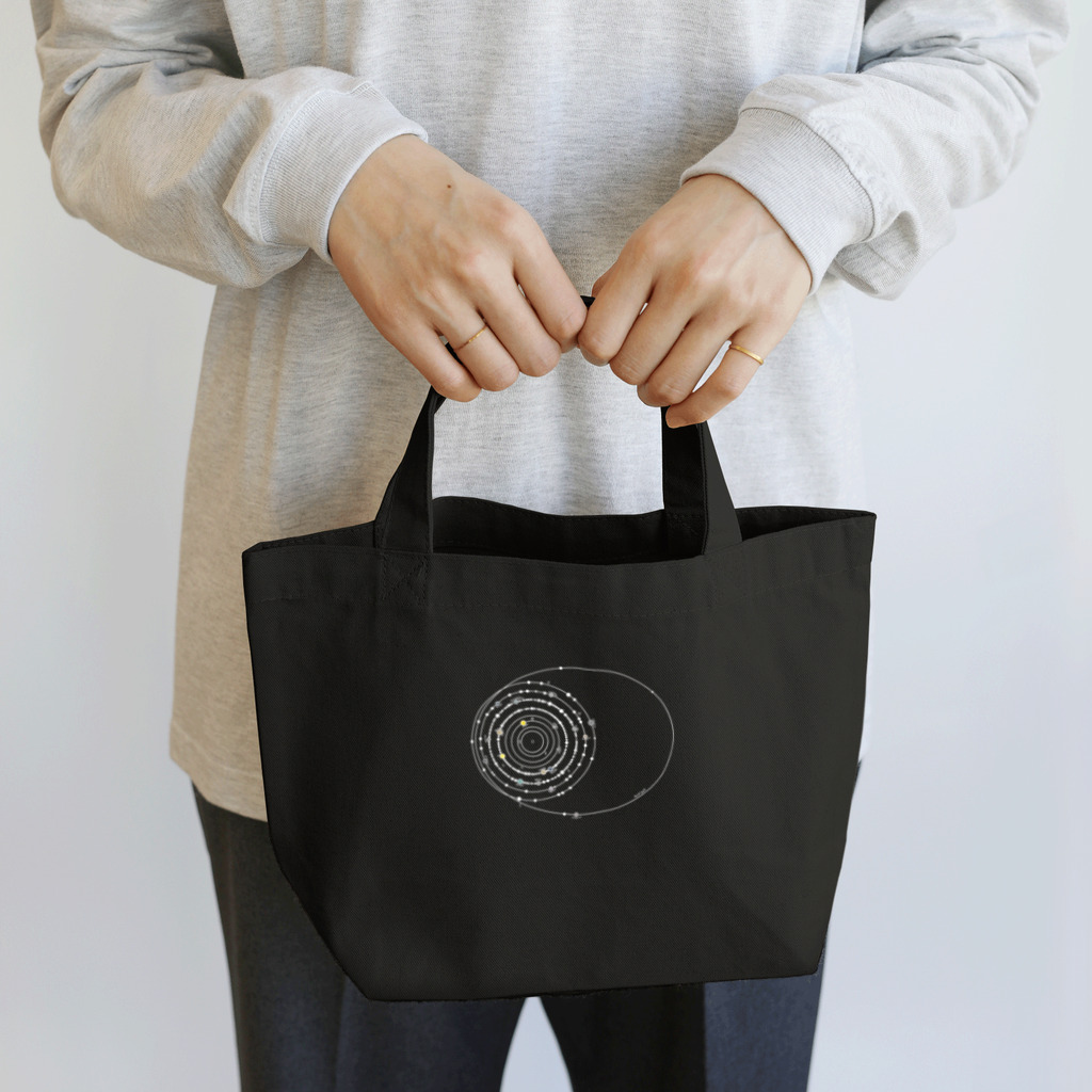 cosmicatiromの太陽系の衛星 白 Lunch Tote Bag