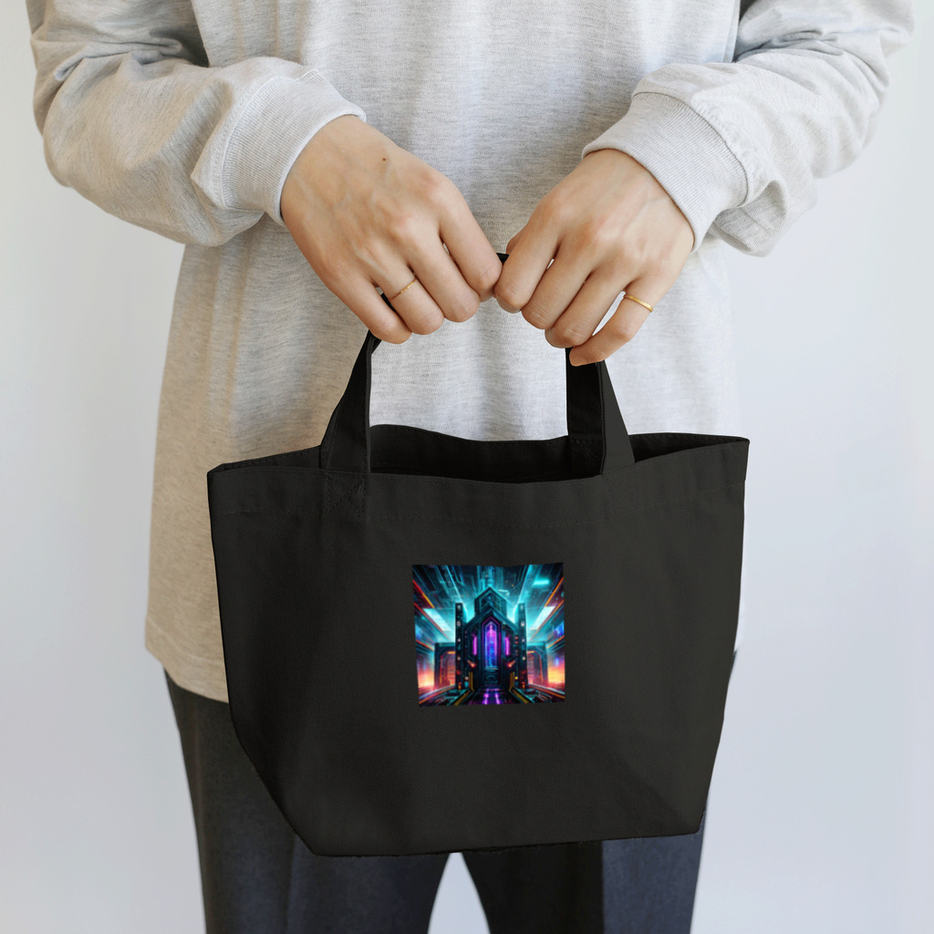 のんびりアート工房のサイバーパンク Lunch Tote Bag