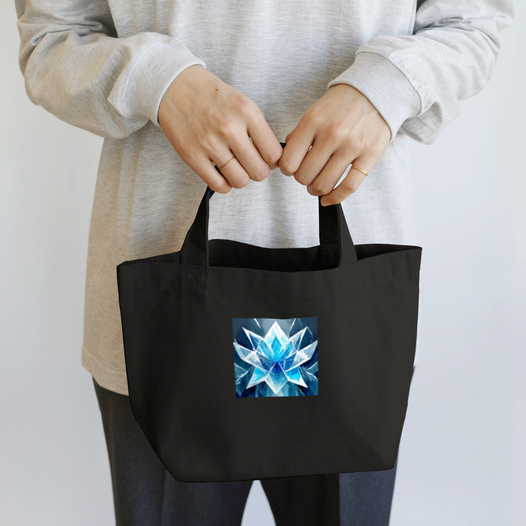 のんびりアート工房の氷のクリスタル Lunch Tote Bag