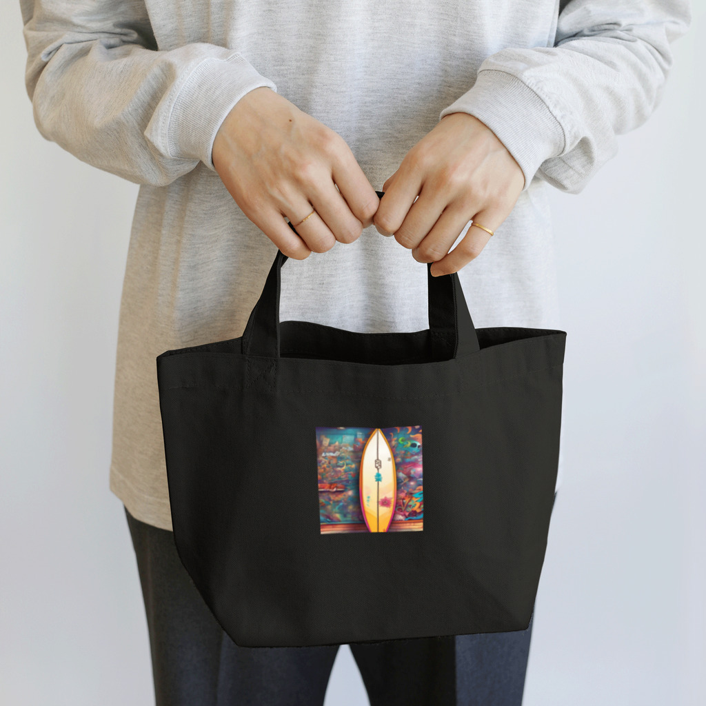 LOCO_のサーフボードのプリントグッズ Lunch Tote Bag