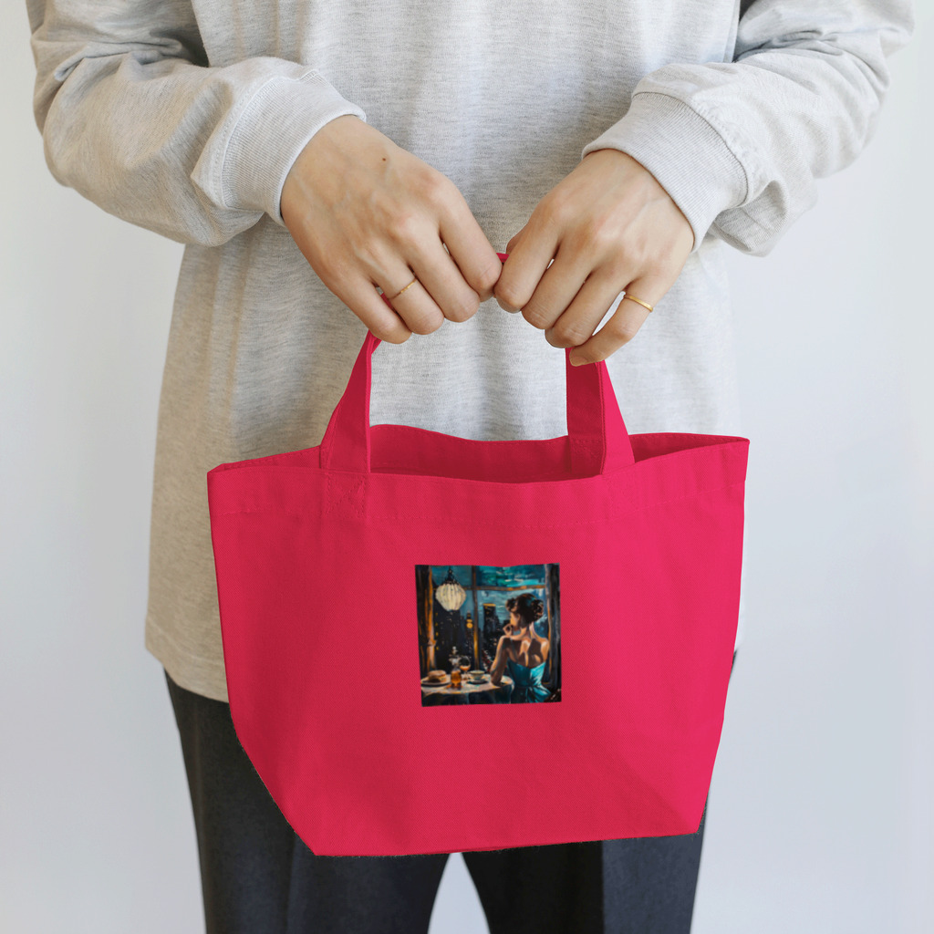 AQUAMETAVERSEの夕暮れ・寛ぎの時間　Tomoe bb 2712 Lunch Tote Bag