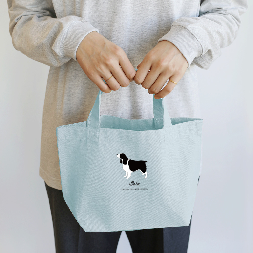 meongmeong（モンモン）の【名入れ】イングリッシュスプリンガースパニエル Lunch Tote Bag