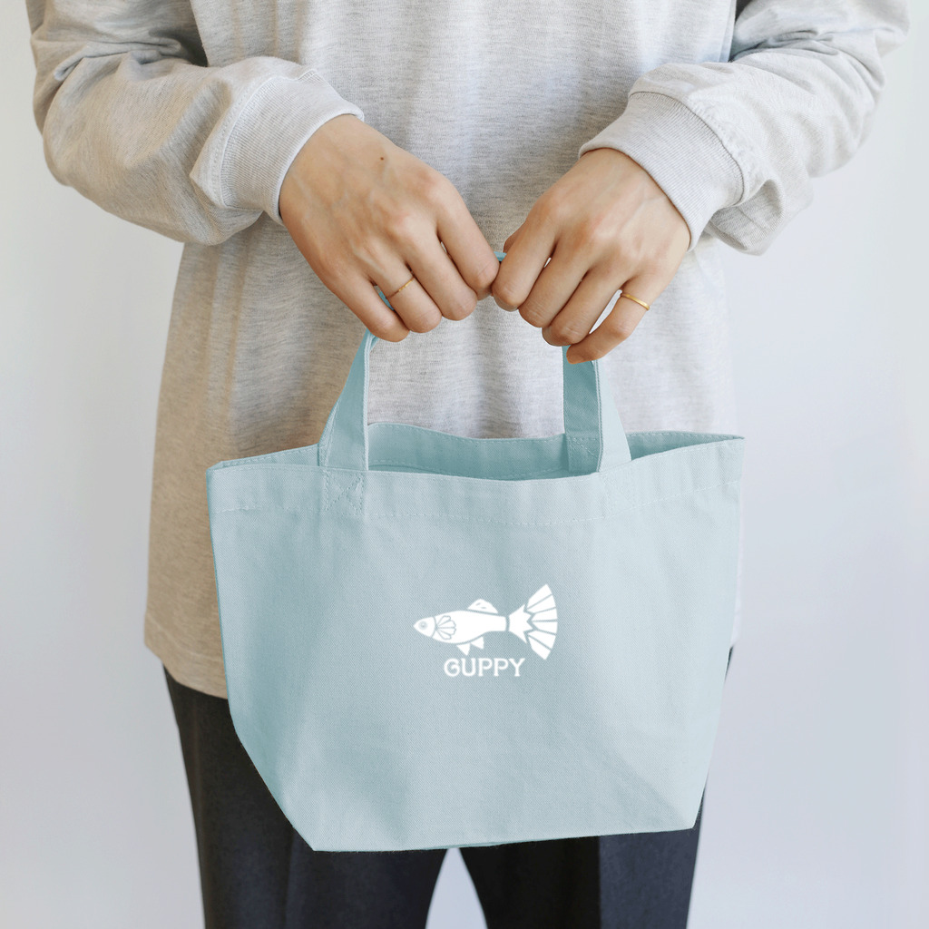 さかなＮＡＮＡＫＯのグッピー　メス・ホワイト Lunch Tote Bag