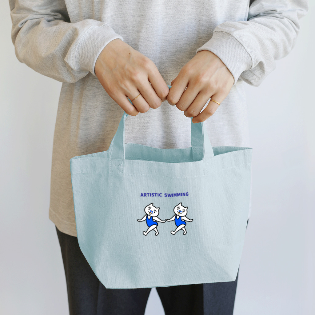 ハナのお店の猫のシンクロ Lunch Tote Bag