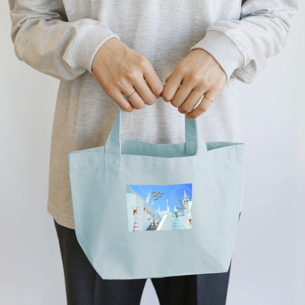 purubinの航空祭を観覧するウサギさん達 Lunch Tote Bag