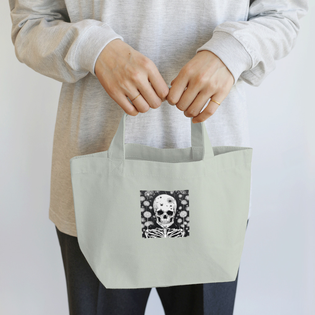 かるるんショップの骸骨紳士シリーズ　微笑 Lunch Tote Bag