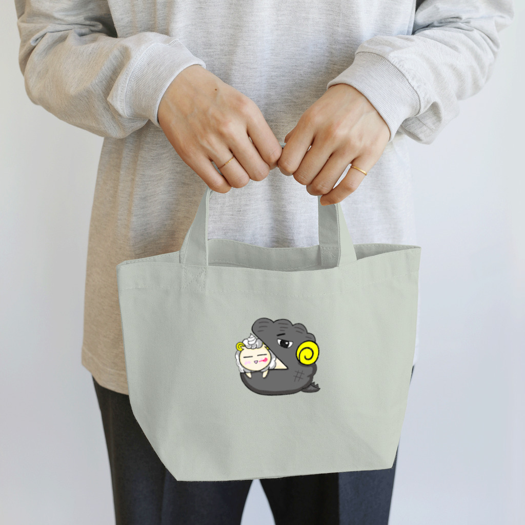 帽子屋の羊のお店のシュークリームに入る羊　大人ゴジラバージョン Lunch Tote Bag