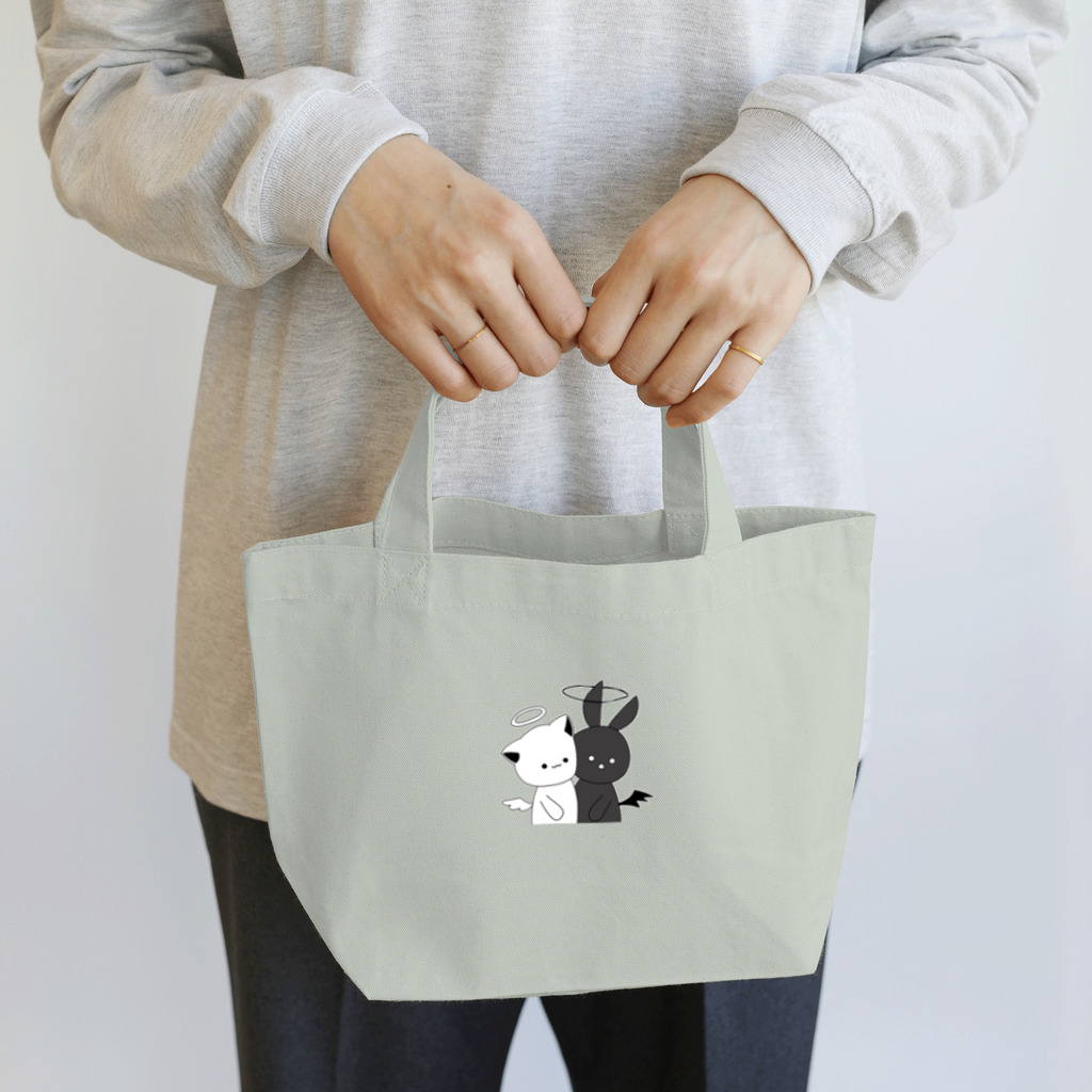 MochiMochi SHOPのこむぎ&ぽむ（むにっ） Lunch Tote Bag